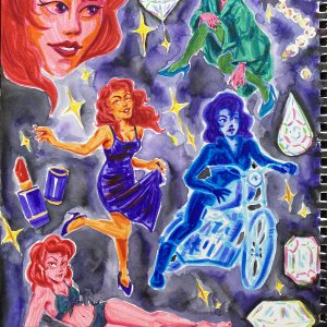 Colorful Fujiko Doodles